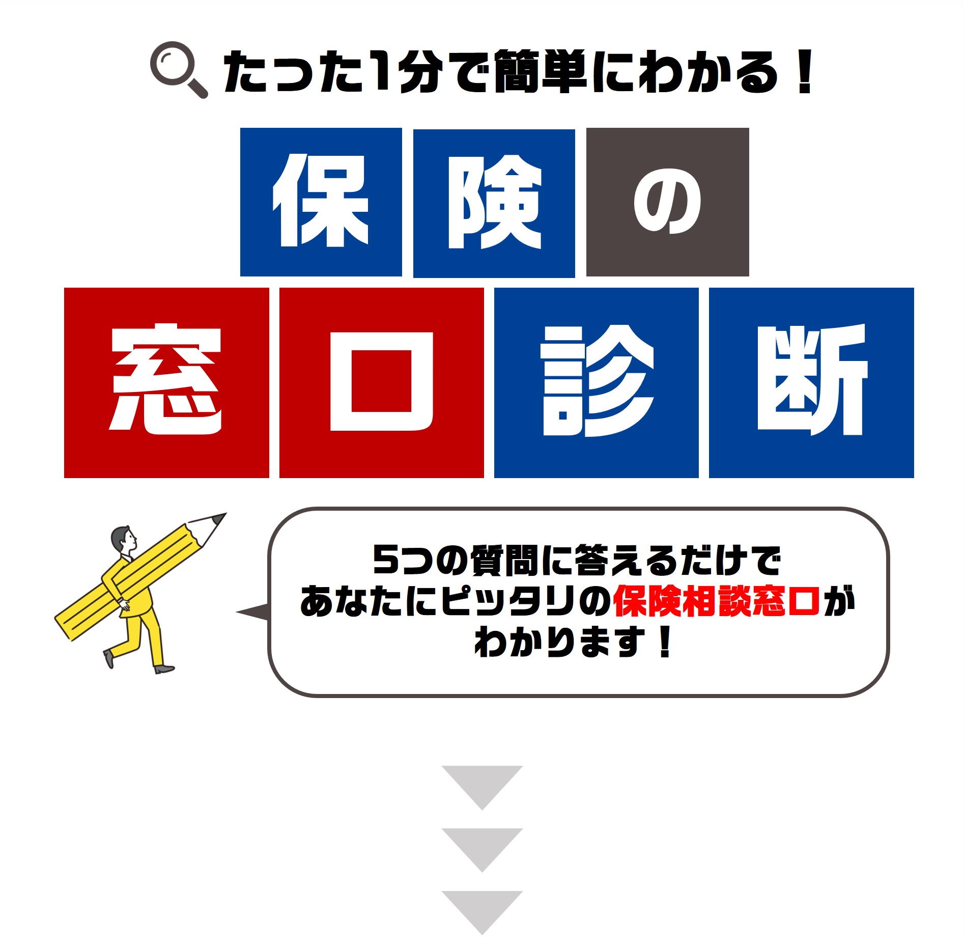 たった1分で簡単にわかる！保険の窓口診断